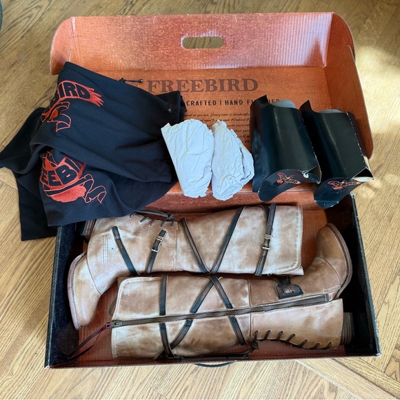 NEW Freebird Cassius boots 8 Beige/Multi - Picture 10 of 14